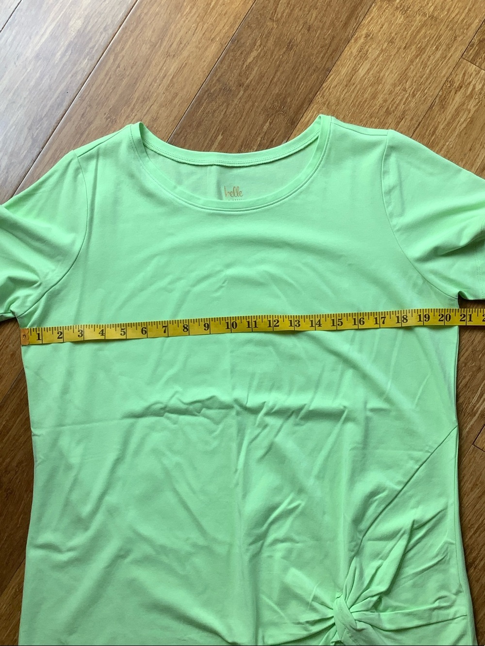 Belle by Kim Gravel Mint Knot-Accent Short Sleeve Tee - Picture 3 of 5